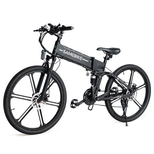 

Samebike LO26-II-IT 26 Inches Folding Moped Electric Bike 500W Brushless Motor 25-35km/h Max Speed 10Ah 48V Battery 80km Mileage 100-150kg Max Load Dual Dics Brake Suspension Front Fork Shock Absorber 35° Max. Gradient