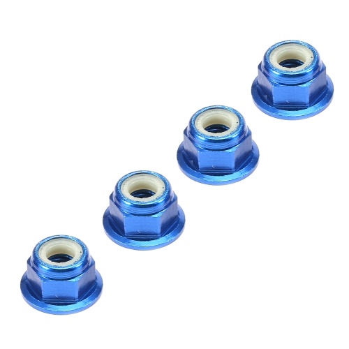 4Pcs Aluminum Alloy Screw Nut 1/10 RC Car Accessory for Wltoys 104001 RC Car