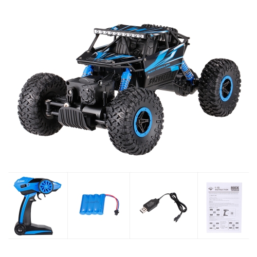 

Оригинальный HB-P1802 2.4GHz 4WD 1/18 Scale Rock Crawler RC Car Blue