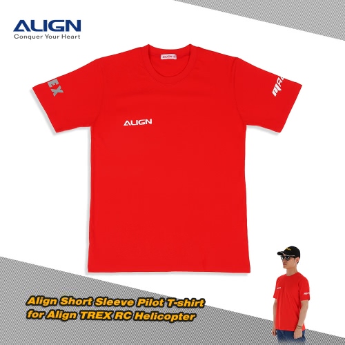 Alinear original HOC00217 manga corta Camiseta del piloto para Align TREX RC helicóptero