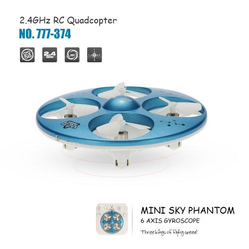 

HappyCow 777-374 Mini Sky Phantom Nano 2.4GHz 4CH 6-axis Gyro RC Quadcopter 3D Flip Headless Mode UFO Drone RTF