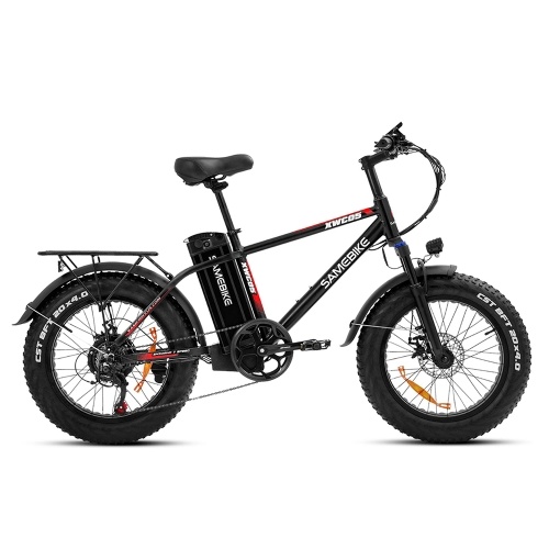 

Samebike XWC05 Ebike 20X4'' Fat Tire 750W Motor Pedal Assisted Snow Beach Mountain Electric Bike 60-80km Power-assist Range with Rear Rack