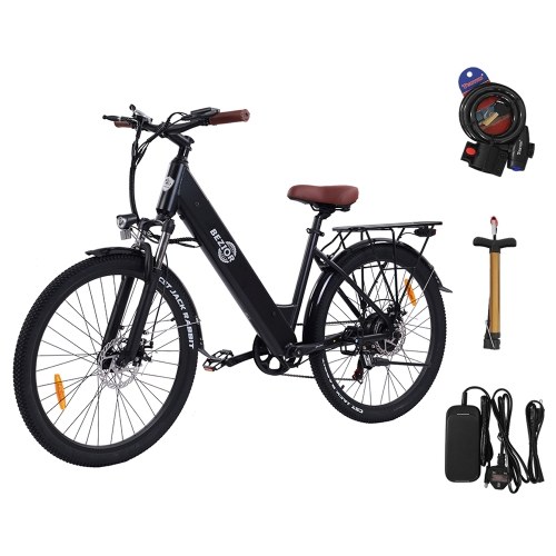 

BEZI0R M3 Electric Bicycle 26 Inch 500W Brushless Motor Power Assist Moped E Bike for Commuting Shopping Traveling