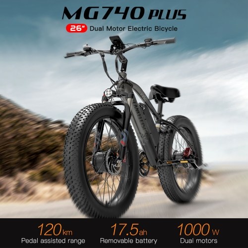 

LANKELEISI MG740PLUS 1000W Dual Motor Powerful Adults Mountain Bicycle