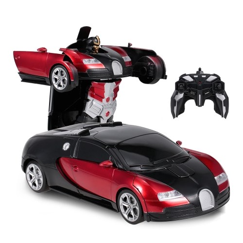 

278 Deformed Car Remote Control Car RC Car 1/18 One-button Deform with LED Light RC Toys Cars