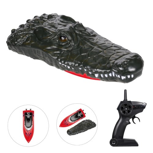 

Simulation Crocodile Head Electric Racing Boat 10KM/H High Speed 2 Channels Remote Control Boats for Pools Spoof Toy