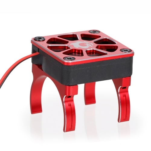 RC Motor Heatsink Cooling Fan with 2 Clamps & Adapter Cable for 540 550 Series Brushed Motor