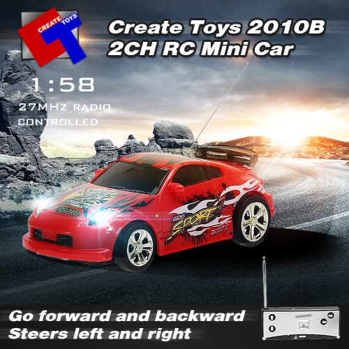 

Оригинальные создавать игрушки 2010B 27 МГц 2CH RC мини-автомобиль