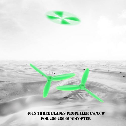 4 Pair 4045 Three Blades Propeller CW/CCW Props for 250 280 RC Quadcopter