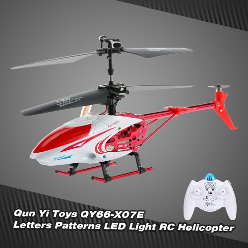 Qun Yi Toys QY66-X07E 3.5CH Infrared Control Letters Patterns LED Alloy RC Helicopter от Tomtop.com INT Qun Yi Toys QY66-X07E 3.5CH Infrared Control Letters Patterns LED Alloy RC Helicopter от Tomtop.com INT