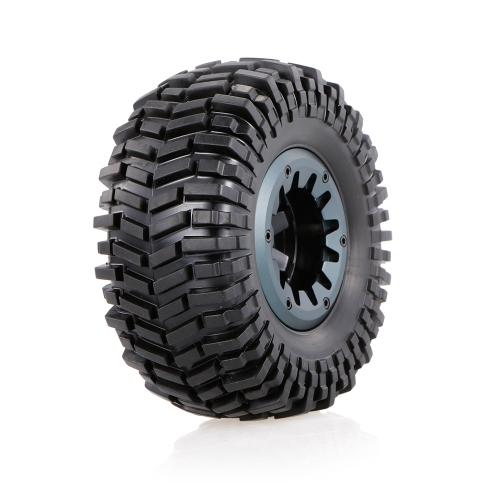 2pcs 1.7 Inch 128mm Rock Crawler Wheel Rim and Tire