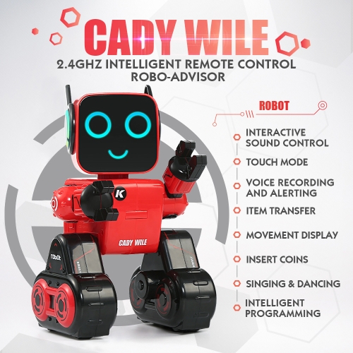 

JJR/C R4 CADY WILE 2.4G Intelligent Remote Control Robot Advisor RC Toy Coin Bank Gift for Kids