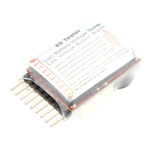 

Оригинальный индикатор Vistapower 1-8S с цифровым дисплеем RC Li-ion Lipo Battery Tester Сигнал о низком напряжении зуммера