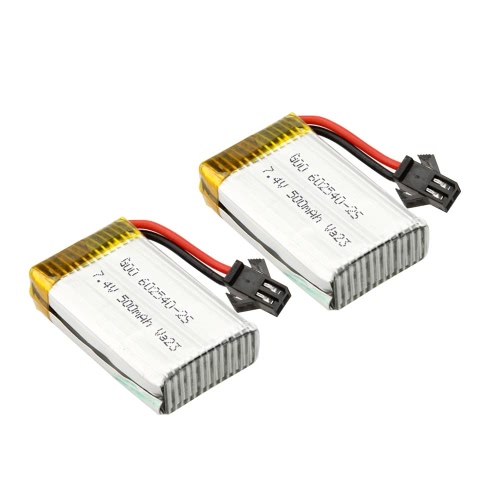 

2шт Оригинальная батарея JJRC H8C-10 7.4V 500mAh Li-po аккумулятор для JJRC H8C H8D DFD F183 F182 RC Quadcopter