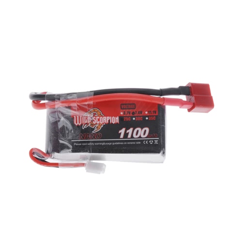

Дикие скорпиона 7.4V 1100mAh 25 C MAX 35 C 2S T Plug Li-po батарея для автомобиля RC самолет лезвие CX вертолет часть