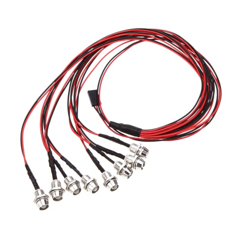 

8Pcs Оригинальный комплект светодиодов GoolRC 5 мм Белый и красный цвет для REVO Slash Jato T-MAXX TRAXXAS HSP HPI RC Car 4W4R