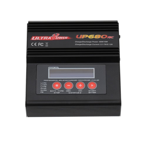 

Ultra Power UP680AC 80W LiIo / LiPo / LiFe / NiMH / NiCD Батарея Зарядное устройство / разрядник