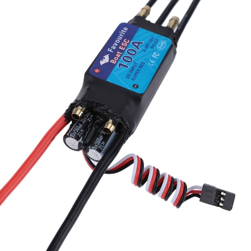 

Favourite Shark Series 100A 2-6S LiPo Battery Waterproof Brushless Motor Electronic Speed Controller ESC with 5V/5A Switch Mode SBEC for RC Boat Models
