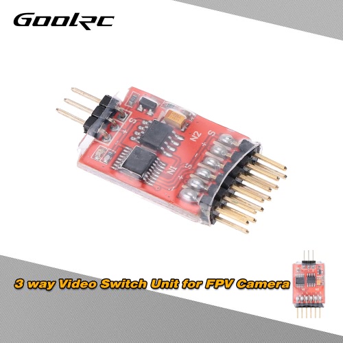 GoolRC 5.8 G 3 チャネル ビデオ スイッチャー モジュール 3 ウェイ FPV カメラ用ビデオ スイッチ ユニット