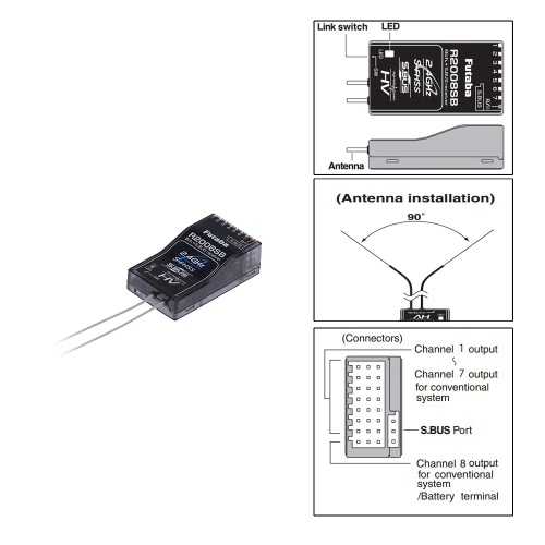 Original Futaba R2008sb 2 4ghz 8 Channel High Voltage S Fass Fhss S Bus Receiver Original Futaba R2008sb 2 4ghz 8 Channel High Voltage S Fass Fhss S Bus Receiver