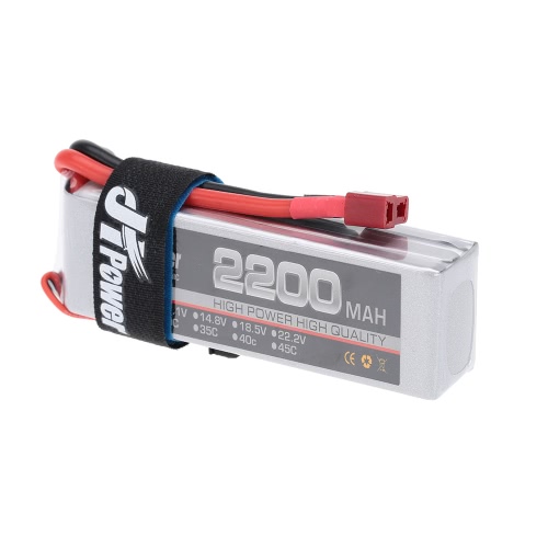 JHpower 11.1V 2200mAh 25C 3S LiPo Battery With T Plug for RC Car Airplane Helicopter