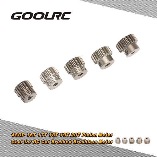 

GoolRC 48DP 3.175mm 16T 17T 18T 19T 20T Pinion Motor Gear for 1/10 RC Car Brushed Brushless Motor