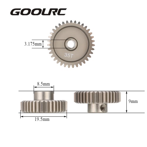 

GoolRC 2Pcs 48DP 3.175mm 35T Шестерня Мотора для 1/10 RC Автомобильного Щеточного Безщеточного Мотора