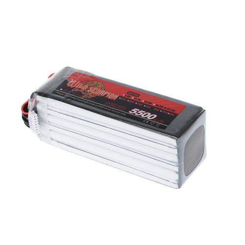 Wild Scorpion 22.2V 5500mAh 60C 6S LiPo Battery with XT60 Plug for RC Car Airplane Helicopter Boat