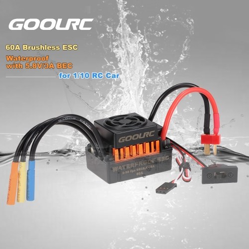 

Second Hand GoolRC Upgrade Waterproof 3650 3500KV Brushless Motor with 60A ESC Combo Set for 1/10 RC Car Truck