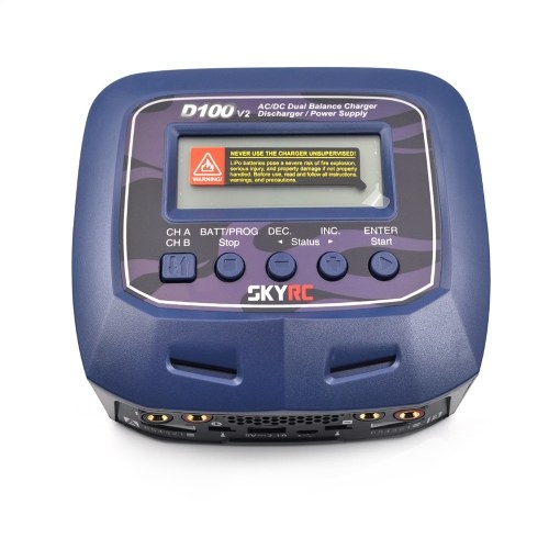 

Original SKYRC D100 V2 100W AC/DC Dual Balance Charger Discharger Power Supply