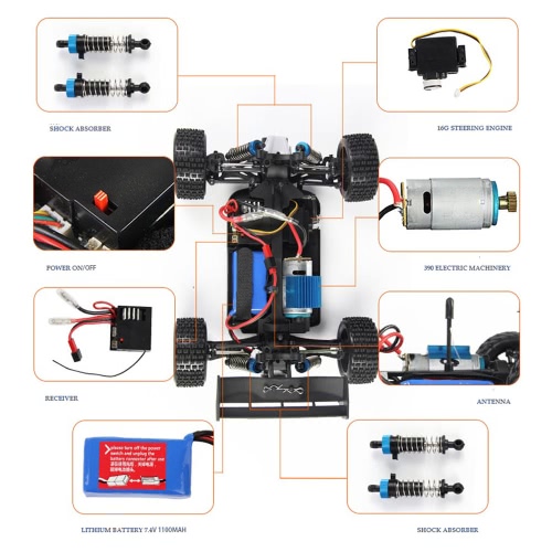 

Wltoys A969 RC автомобиль 1:18 масштаб 2,4 ГГц RTR 4WD краткий курс грузовик