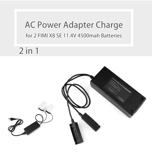 2 in 1 Charger Adapter for FIMI X8 SE 11.4V 4500mah Battery AC Power Adapter Charger