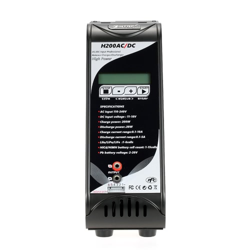 

Оригинальный HTRC HT-0053 H200AC / DC 200W Профессиональное зарядное устройство / разрядник для вертолета RC Вертолетный самолет D