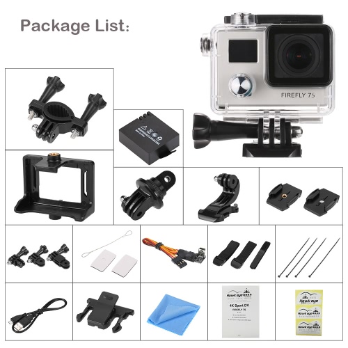 

Hawkeye Firefly 7S 12MP 4K Sport WiFi FPV Camera - No Distortion Version