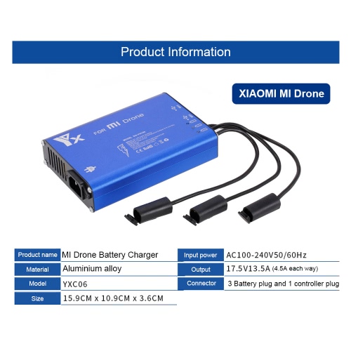 

5 in 1 Parallel Power Hub Intelligent Battery Charger for XIAOMI MI Drone 4K 1080P FPV Drone Quadcopter
