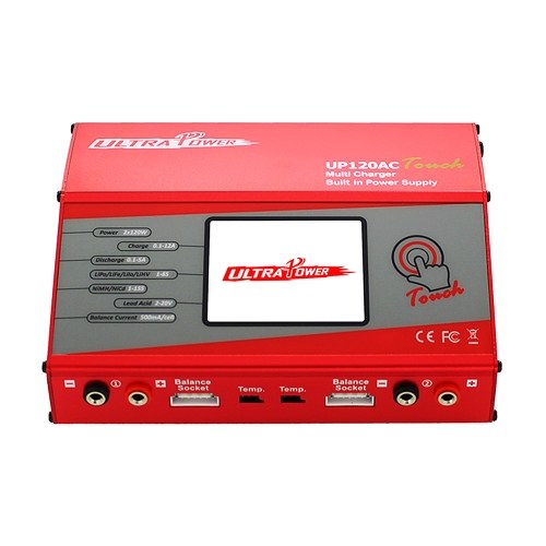 

ULTRA POWER UP120AC Touch 2-Way 2 * 120W High Power 1-6S LiIo / LiPo / LiFe / LiHV / NiCd / NiMH Батарейный разрядник зарядного устройства