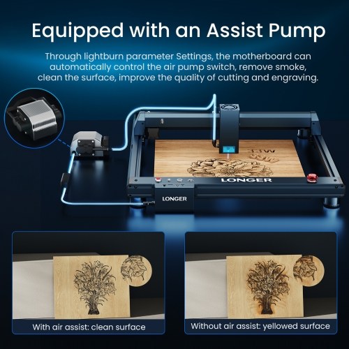 

LONGER Laser B1 20W Laser Engraver 24W Laser Power High Speed Engraving with Smart Air Assist System