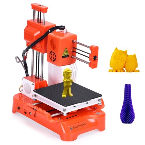 Imprimante 3D pour enfants Mini-imprimante 3D 100x100mm Taille de l'impression Pas de lit chauffé Impression à une clé avec carte TF Échantillon PLA pour débutants Éducation ménagère