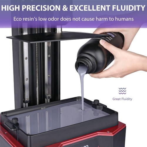 

Aceaddity Thermochromic 3D Printer Resin High Resolution 405nm UV-Curing Photopolymer Printing Resin Suitable for 2K/4K/8K LCD/DPL/SLA 3D Printers Turning from Grey to Purple 1KG/Bottle