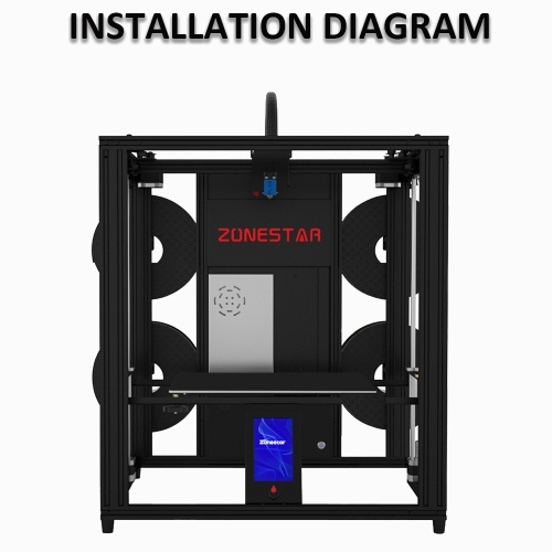 

ZONESTAR 3D Printer Enclosure Upgrade Fireproof Dustproof Protective Cover to Keep Constant Temperature for Z9V5 MK6 3D Printer