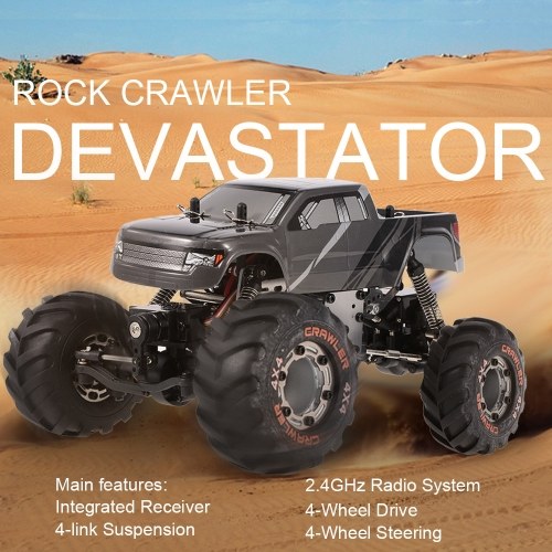 

HBX 2098B 1/24 2.4GHz 4WD 4WS Devastator Rock Crawler RTR with Double Servo Off-road RC Car