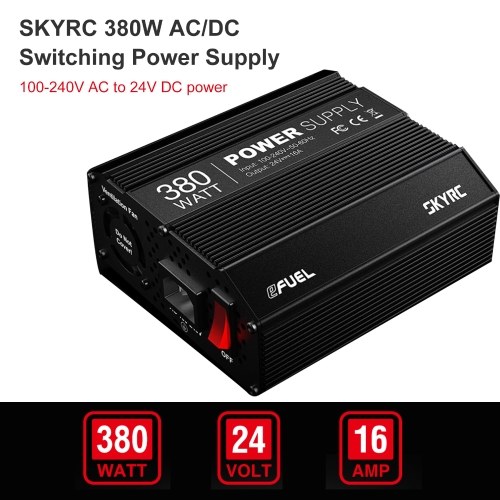 

SKYRC 380W AC/DC Switching Power Supply Adapter 100-240V AC to 24V DC Power Adapter for SKYRC B6 Nano ISDT PC-4860 BG-8S Q6 Pro DC Charger