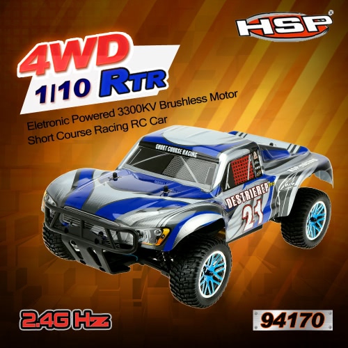 

Оригинал HSP 94170PRO 1/10 4WD с электрическим приводом безщеточный РТР Краткий курс гонки RC автомобилей и 2,4 ГГц передатчик