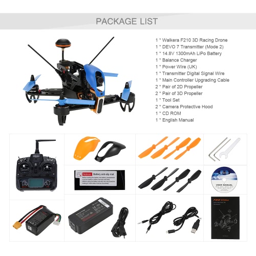 

Оригинал Walkera F210 3D версия 5.8G FPV Гонки Drone в формате RTF с 700TVL OSD камеры dev0 7 передатчик