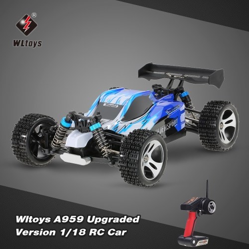 

Original Wltoys A959 Upgraded Version 1/18 Scale 2.4G Remote Control 4WD Electric RTR Off-Road Buggy RC Car