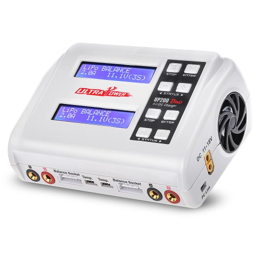 Ultra Power UP200 DUO 200W 10A AC / DC Battery Charger Balance / descarregador de LiPo LiFe Lilon LiHV NiCd NiMH Pb RC Battery