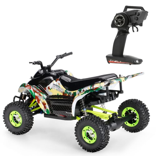 オリジナルWltoys 12428-A 1/12 2.4G 4WD 50km / h LED照明付きRTR RCカー付オフロードバイク