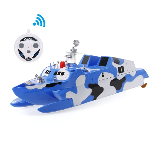 

HENG TAI HT-3832 1/275 2.4GHz Радиоуправляемая ракетная лодка Electric Speedboat Destroyer Военная модель Toy Children Gift
