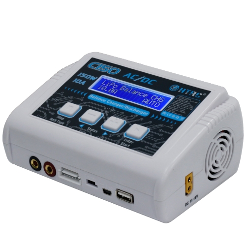 

HTRC C150 AC / DC 150W 10A RC Зарядное устройство для зарядки аккумулятора LiPo LiHV LiFe Lilon NiCd NiMh Pb Батарея RC Drone