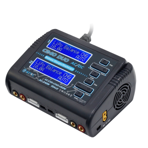 

HTRC C240 ​​DUO AC 150W DC 240W Dual Channel 10A RC Зарядное устройство для зарядки LiPo LiHV LiFe Lilon NiCd NiMh Pb Батарея RC Drone